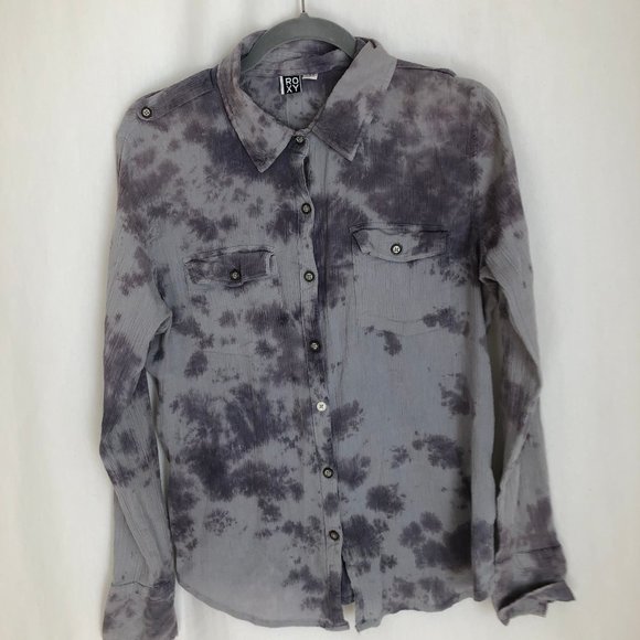 Roxy Tops - NWT Roxy Tie Dye Button Up Shirt - Medium